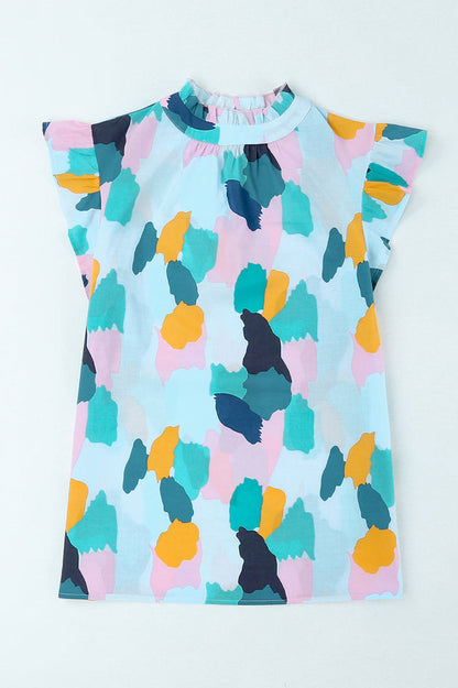 Abstract Elegant Print Top