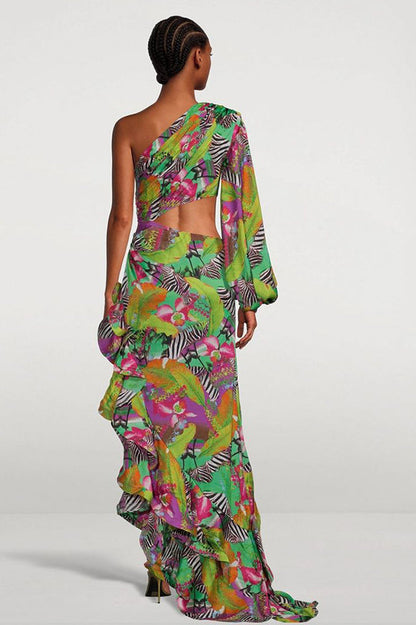 Asfrid Printed Stylish Maxi Dress