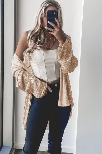 Attention Seeker Stylish Sequin Top