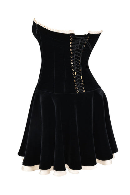 Black Velvet Off Charming The Shoulder Dress