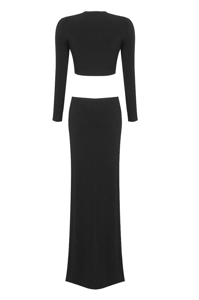 Black Stretch Stylish Cady Maxi Dress