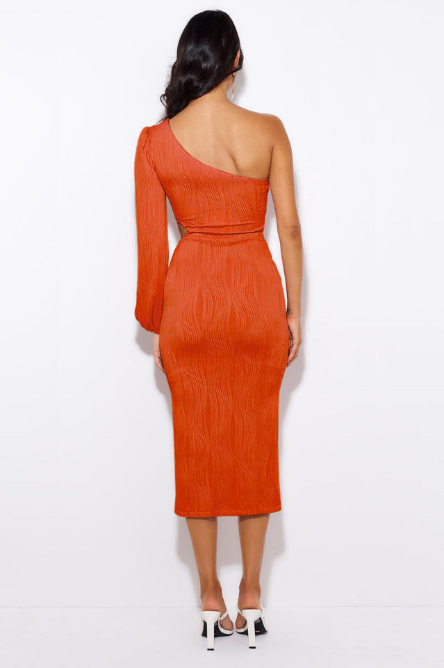 Allegra One Stylish Shoulder Midi Dress