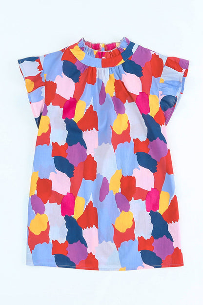 Abstract Elegant Print Top