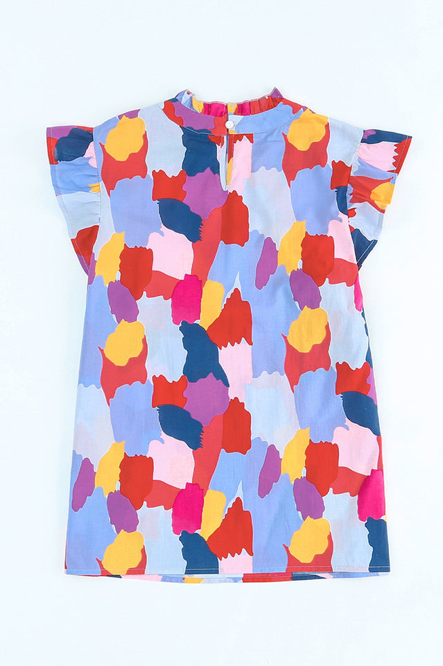 Abstract Elegant Print Top