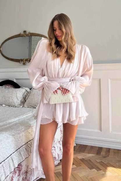 Solid High Waist Boho Dress