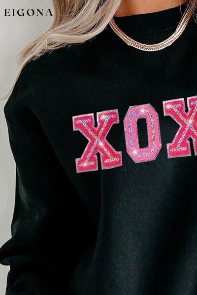 Cosybreezee - XOXO Round Neck Long Sleeve Sweatshirt