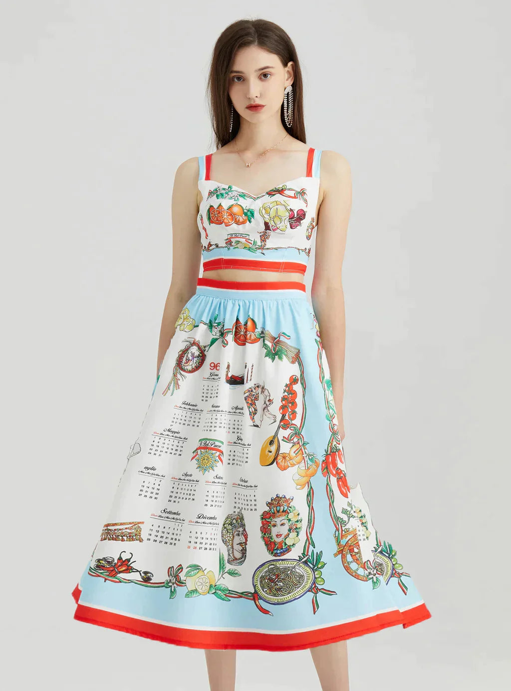 Skirt and Top Fruit Design Set