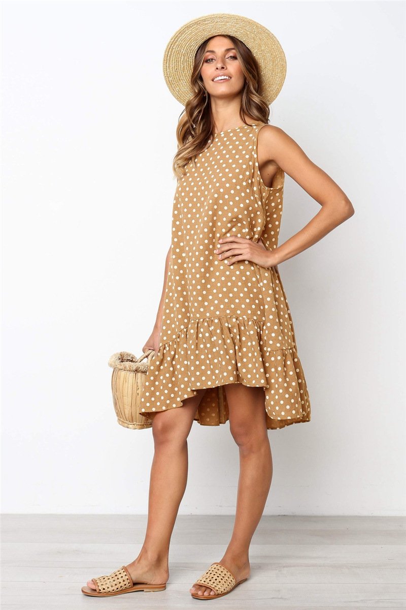 Ruffle Print Dress for Women - Spring/Summer