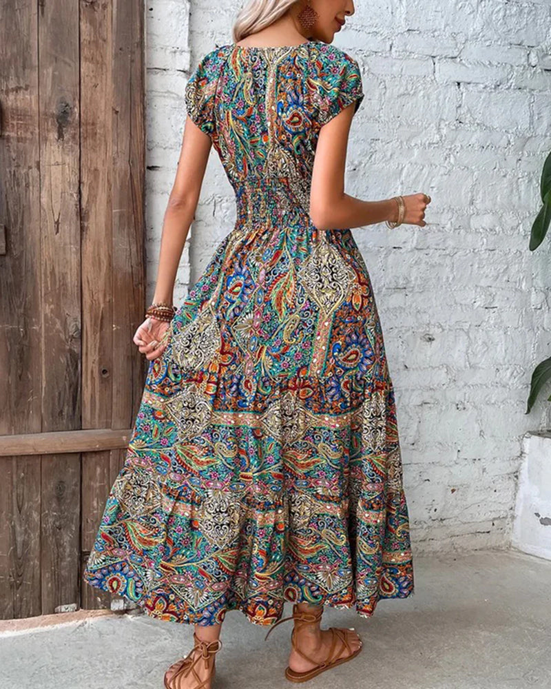 Vintage Printed Dress