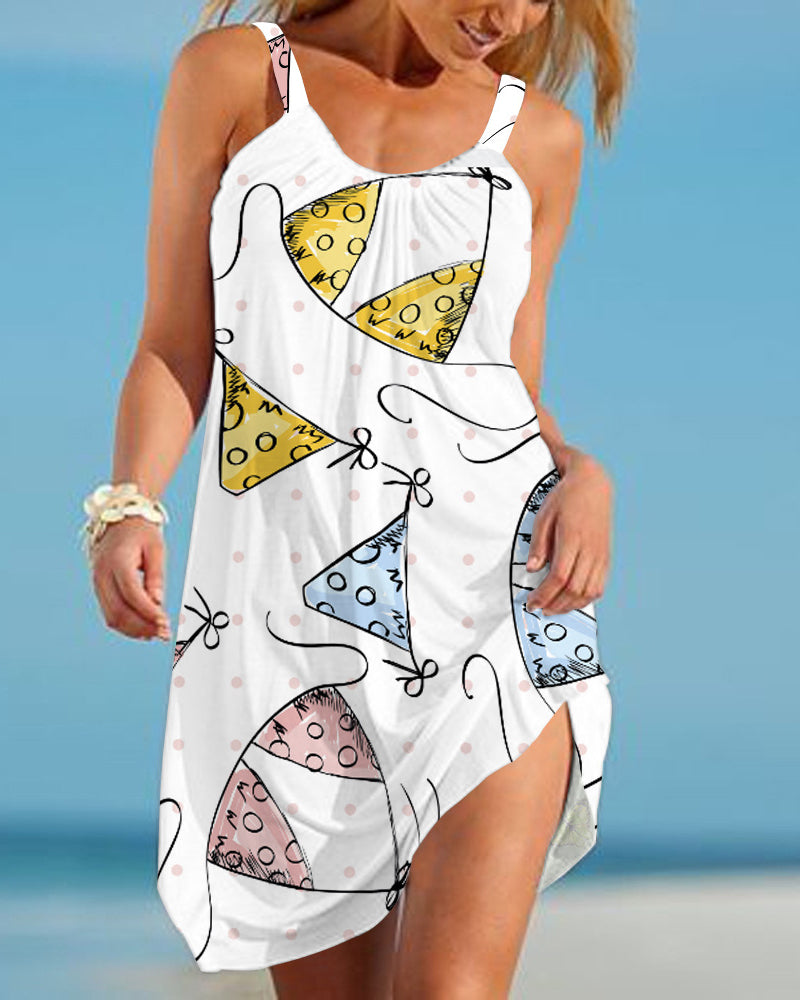 Beach sundress with print