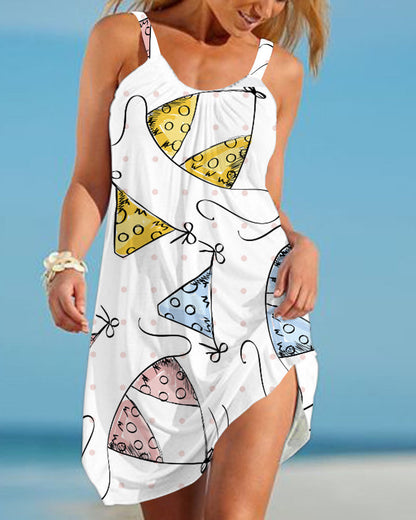 Beach sundress with print