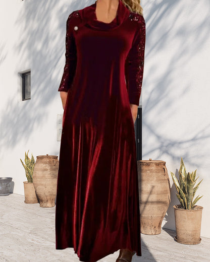 Velvet Maxi Dress with Sequins