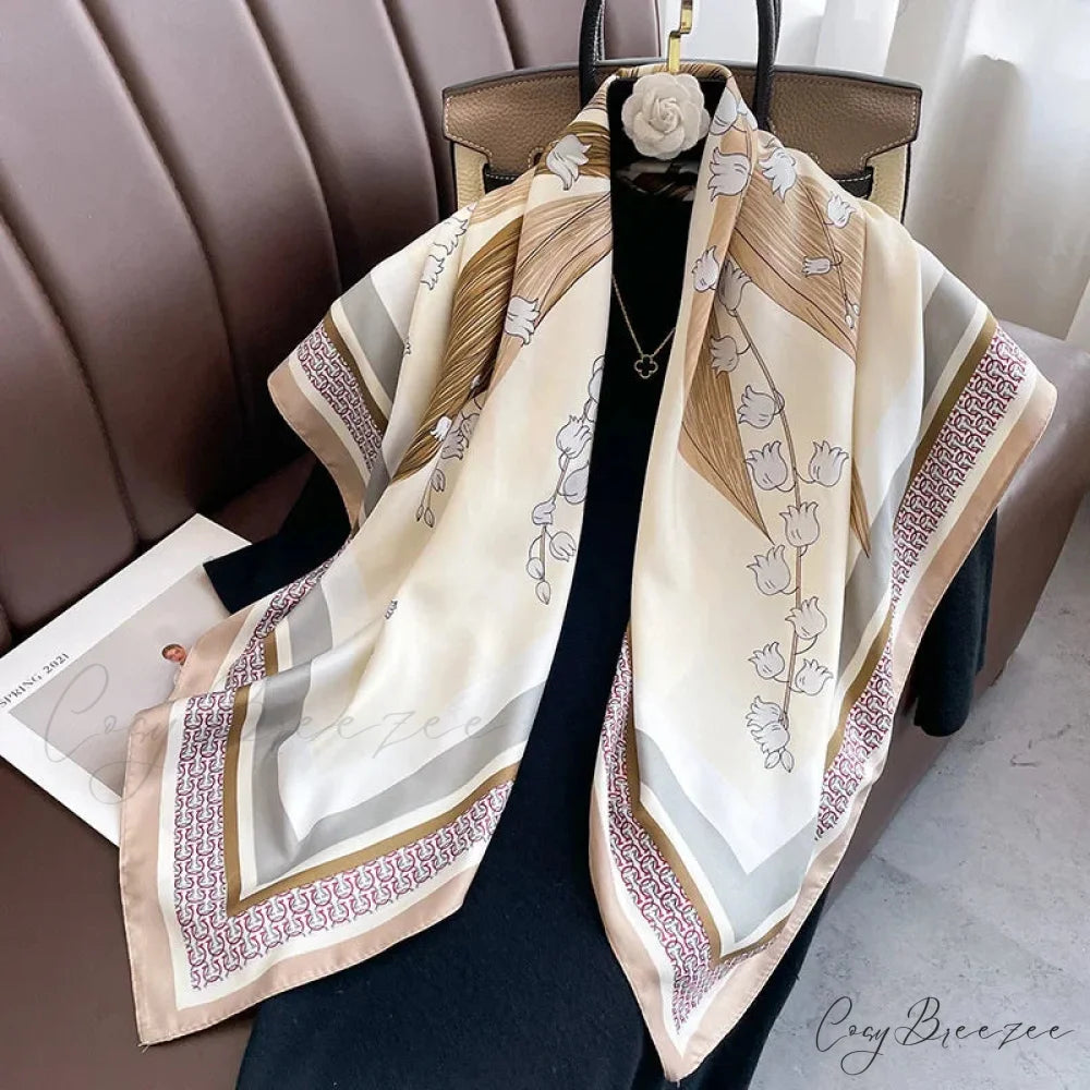 30 Colors Twill Silk Hijab Scarf Color27 / One Size scarf-241228