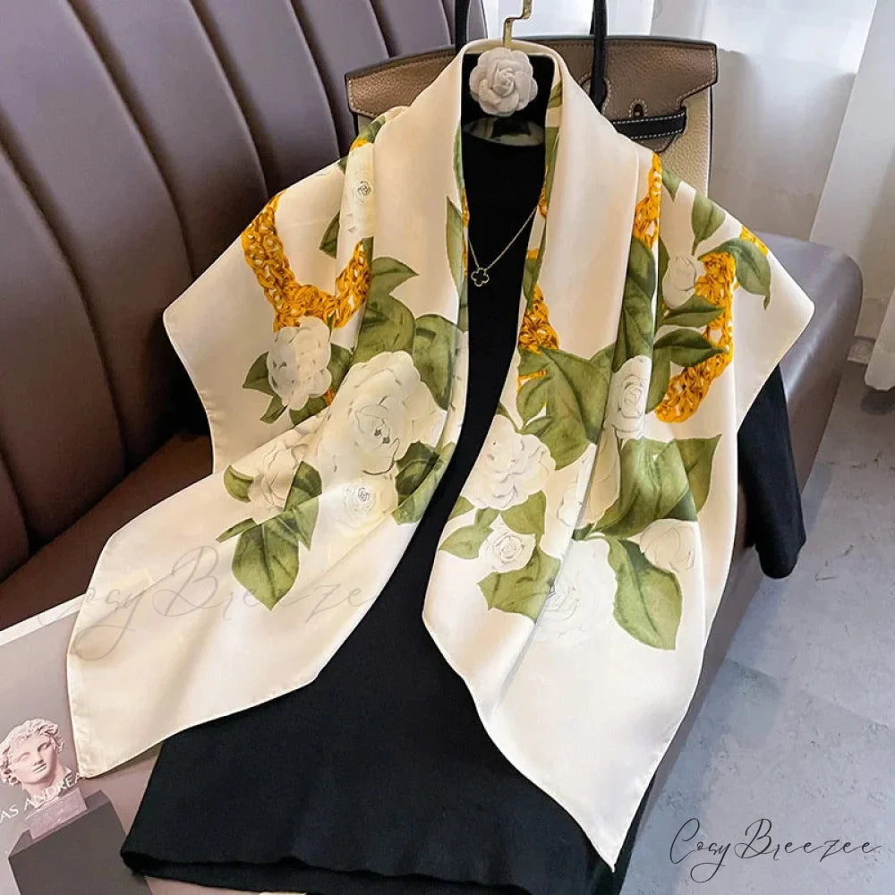30 Colors Twill Silk Hijab Scarf Color6 / One Size scarf-241228