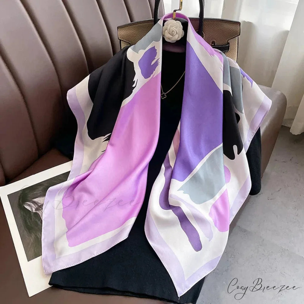 30 Colors Twill Silk Hijab Scarf Color8 / One Size scarf-241228