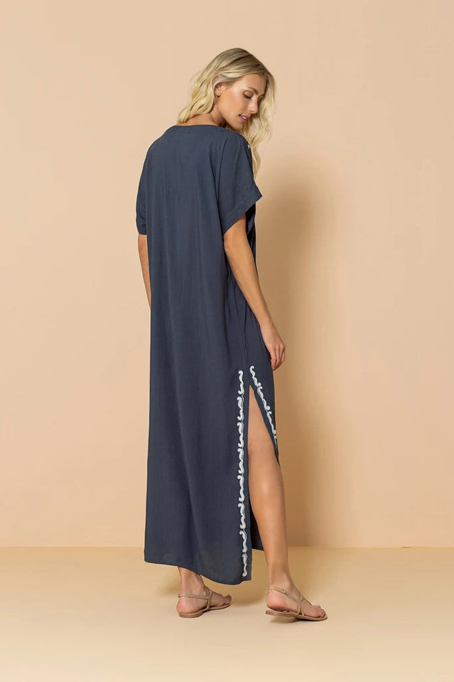 Boho Print Stylish Slit Dress