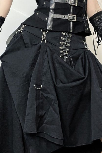 Dark Slim Fit Convertible Skirt