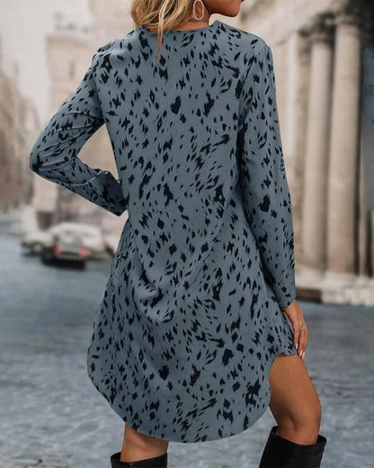 V Neck Dress - Long Sleeves