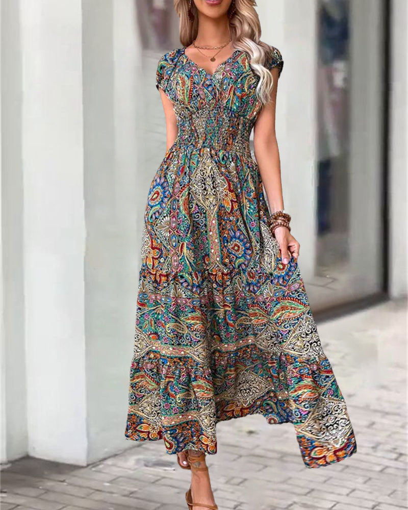 Vintage Printed Dress