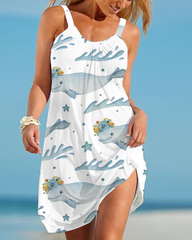 Beach sundress with print