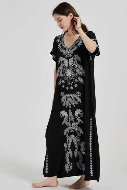 Boho Print Stylish Slit Dress