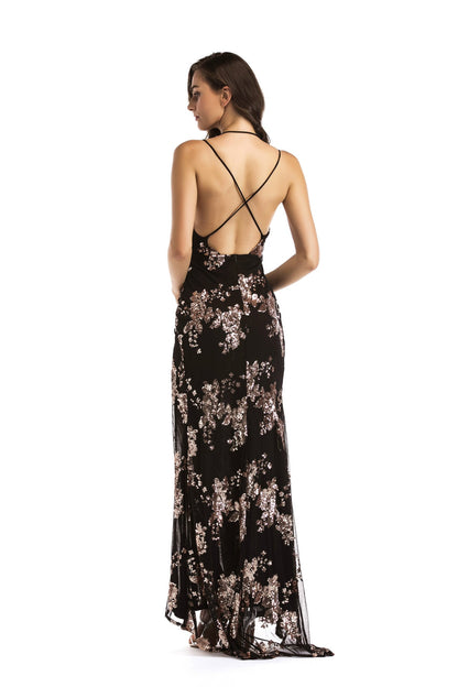 Adore You Floral Charming High Slit Maxi Dress