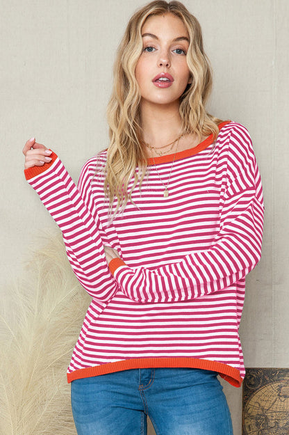 All Around The Charming Way Striped Top