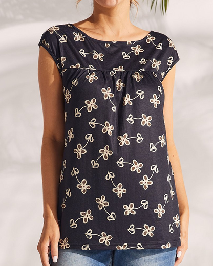 and Polka Flowered Dot Tee