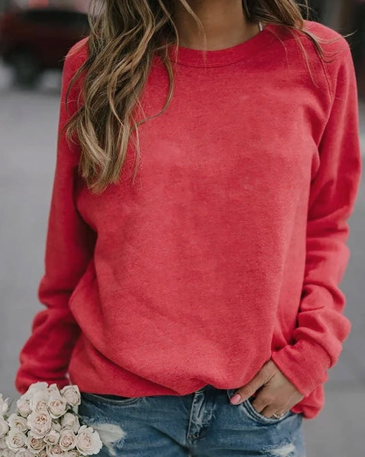 Arm Neck Long Round Sweatshirt