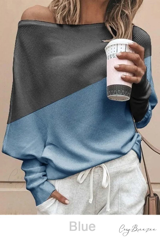 5 in T-shirt Off-Shoulder Colors S / Blue