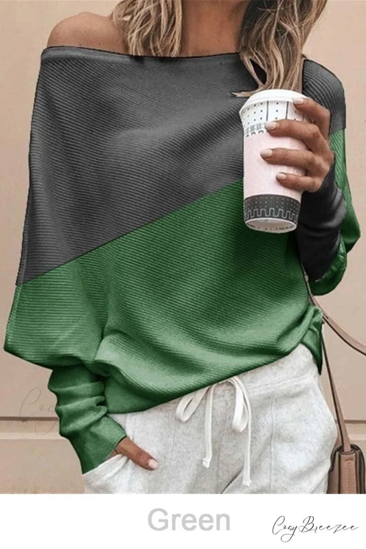5 in T-shirt Off-Shoulder Colors S / Green