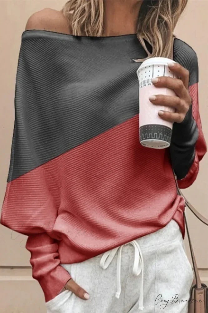 5 in T-shirt Off-Shoulder Colors S / Red