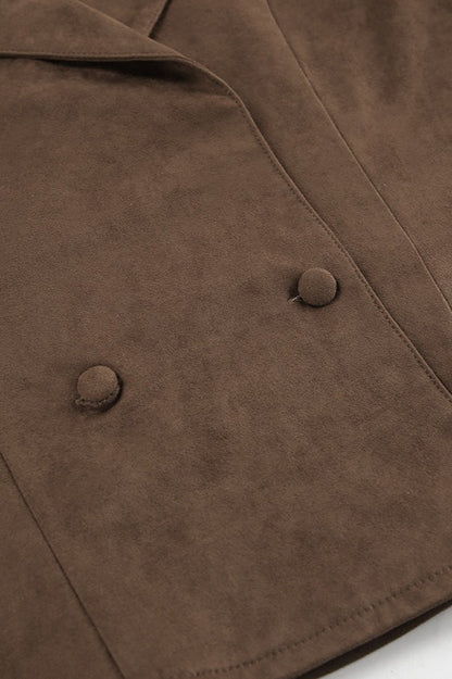 Belted Brown Suede Jacket