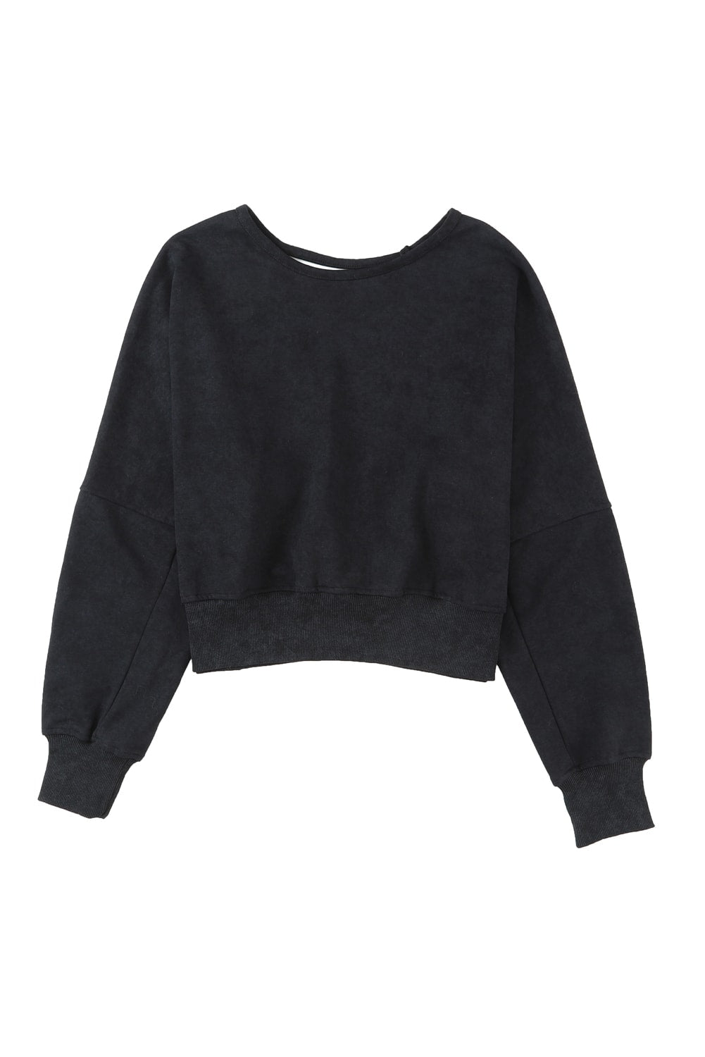 Cosybreezee - Acid Back Wash V-Shape Sweatshirt - Black