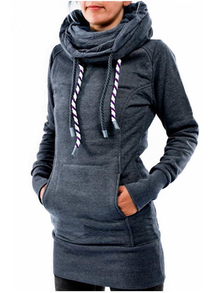 with and Front Hooded Pocket Fit Slim Sweatshirt Pullover Drawstring