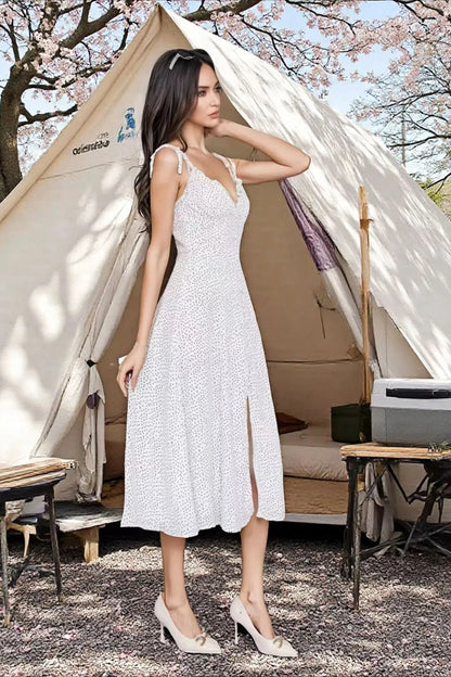Sexy Backless Fashion Polka Dot Halter Party Dress