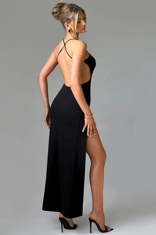 Summer Sexy Split Dress Slim Fit Spaghetti Strap Party Dress