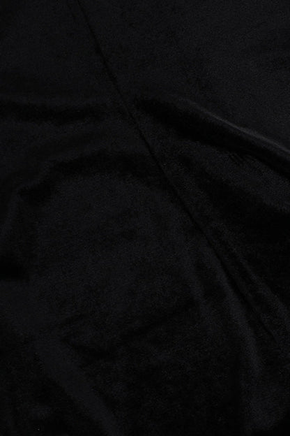 Velvet Pleated Hem Long Sleeve Party Dress