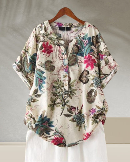 V-neck Patterned T-shirt