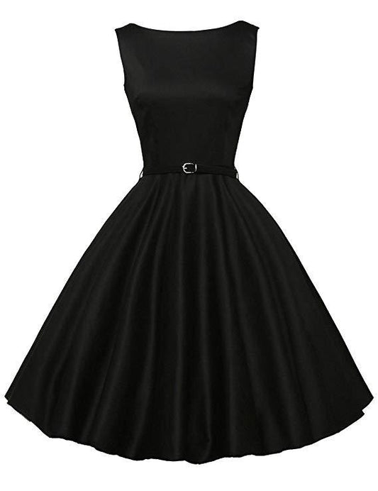 Tea Vintage Gown - Black Sleeveless