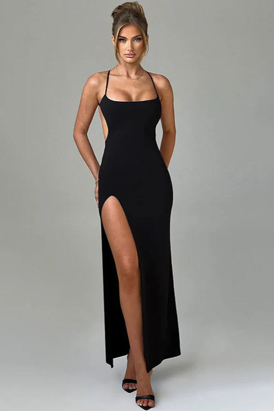 Summer Sexy Split Dress Slim Fit Spaghetti Strap Party Dress
