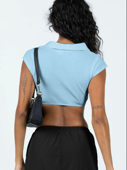 Top Johnny Cropped with Collar