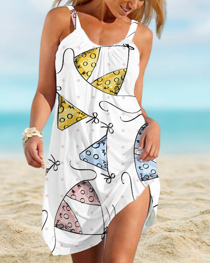 Beach sundress with print