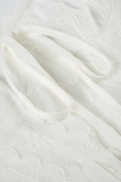 Fitted Lace Halter Boho Dress