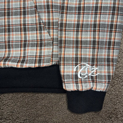 Street Style Reversible Plaid Hoodie