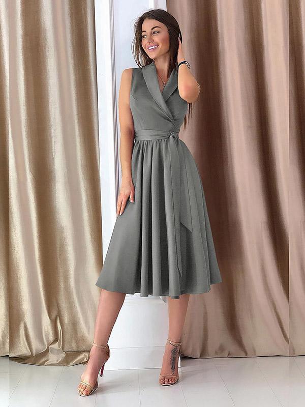 Sexy V-neck Bandage Midi Dress with Sleeves