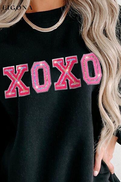 Cosybreezee - XOXO Round Neck Long Sleeve Sweatshirt