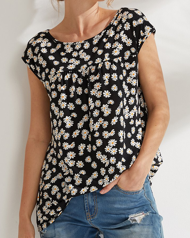 and Polka Flowered Dot Tee