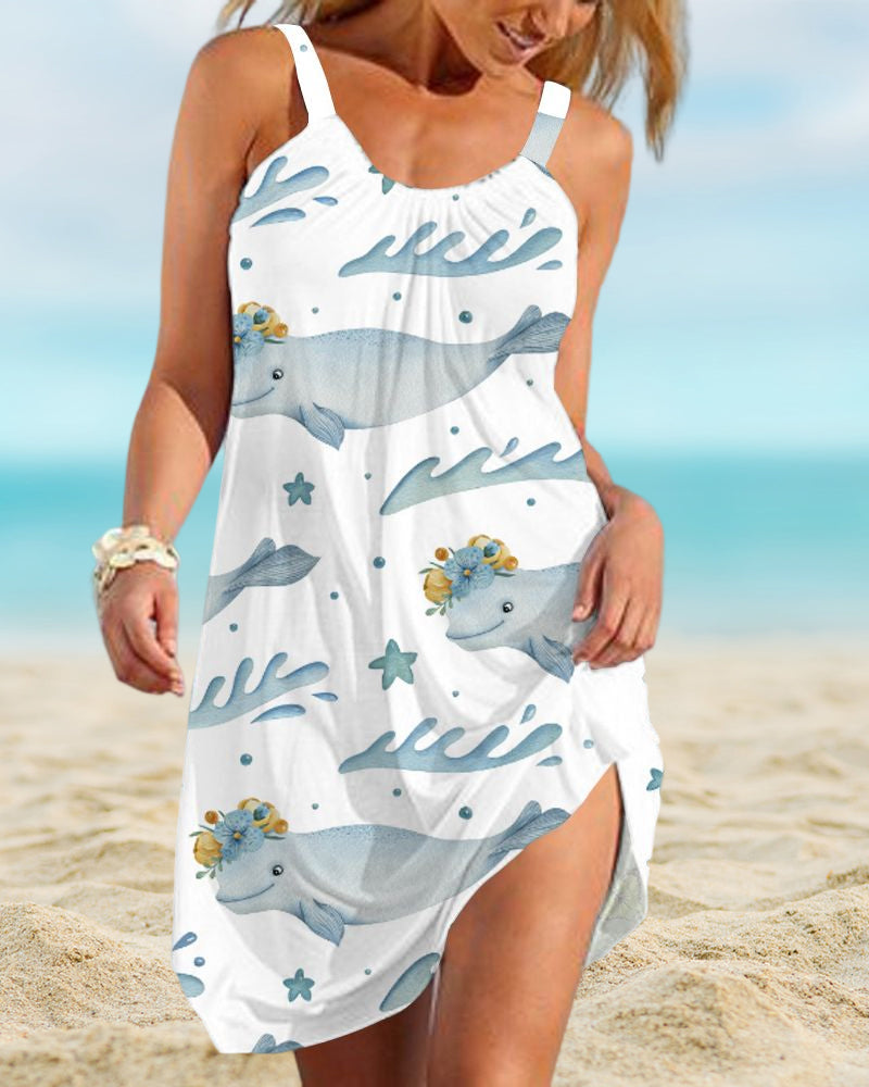 Beach sundress with print