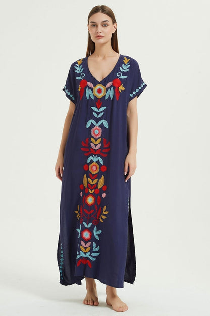 Boho Print Stylish Slit Dress